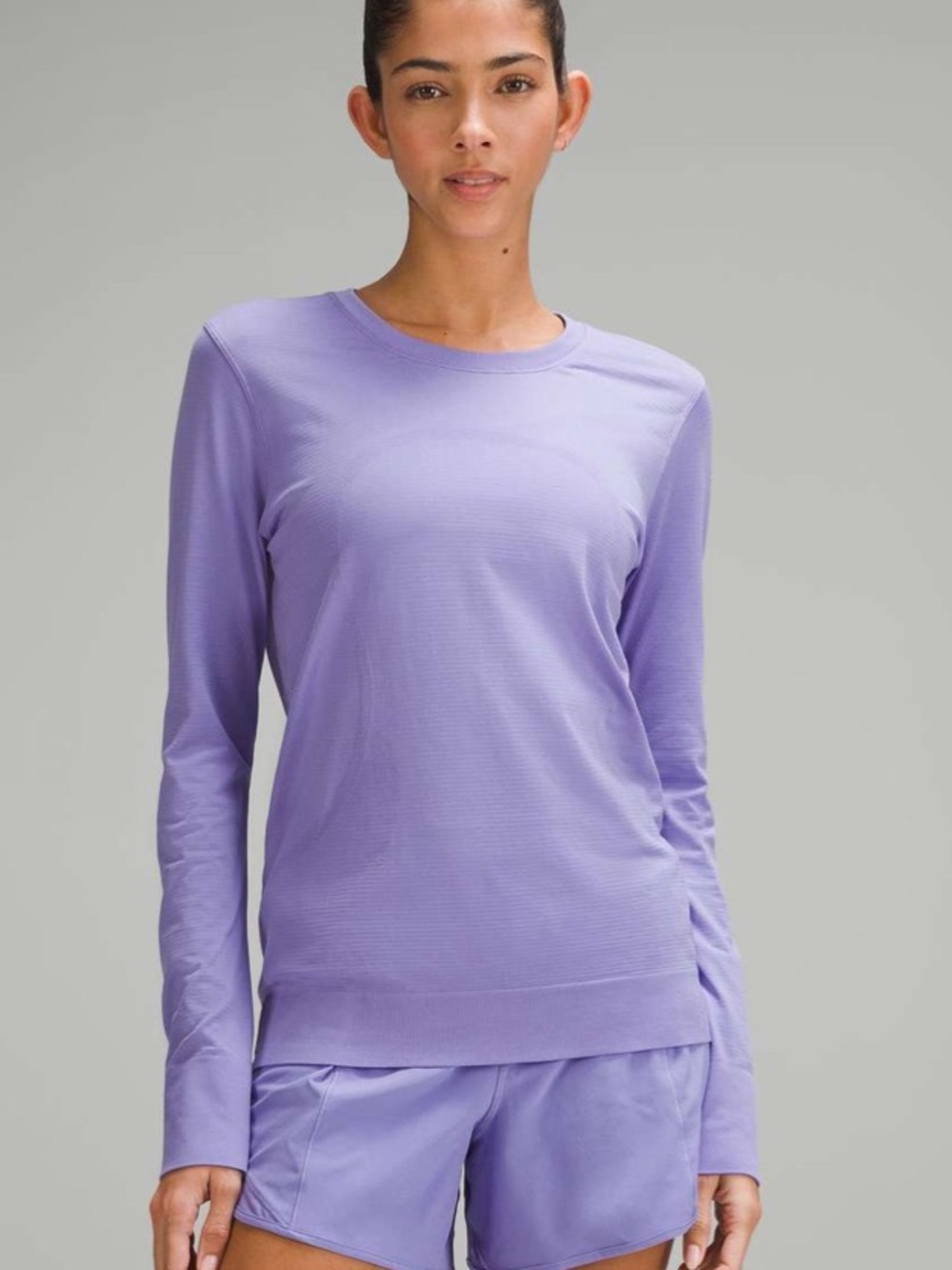 NWT Lululemon Swiftly Relaxed Long Sleeve Dark Lavender DKLA Size 8